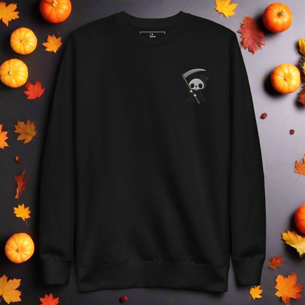 Grim Reaper | Soft-Wash Sweatshirt | Embroidered - Syntax & Alchemy