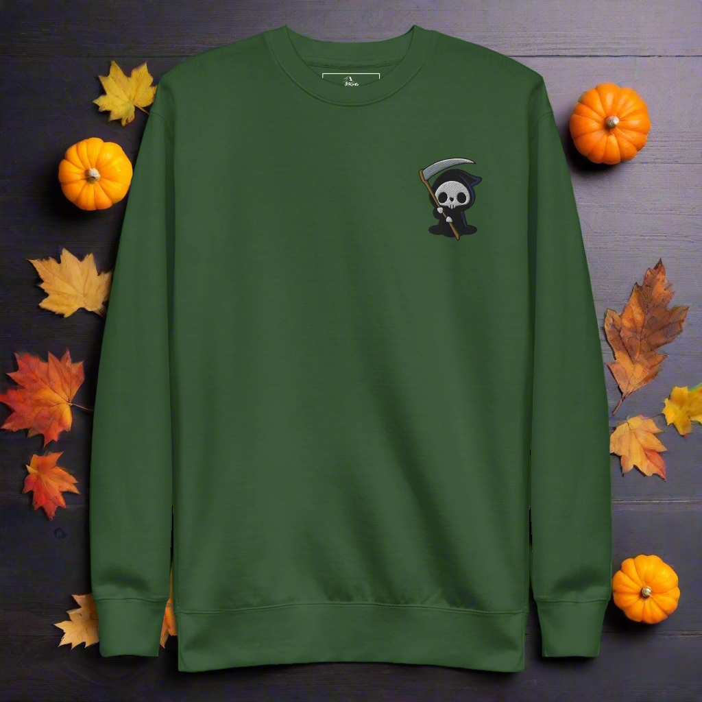 Grim Reaper | Soft-Wash Sweatshirt | Embroidered - Syntax & Alchemy
