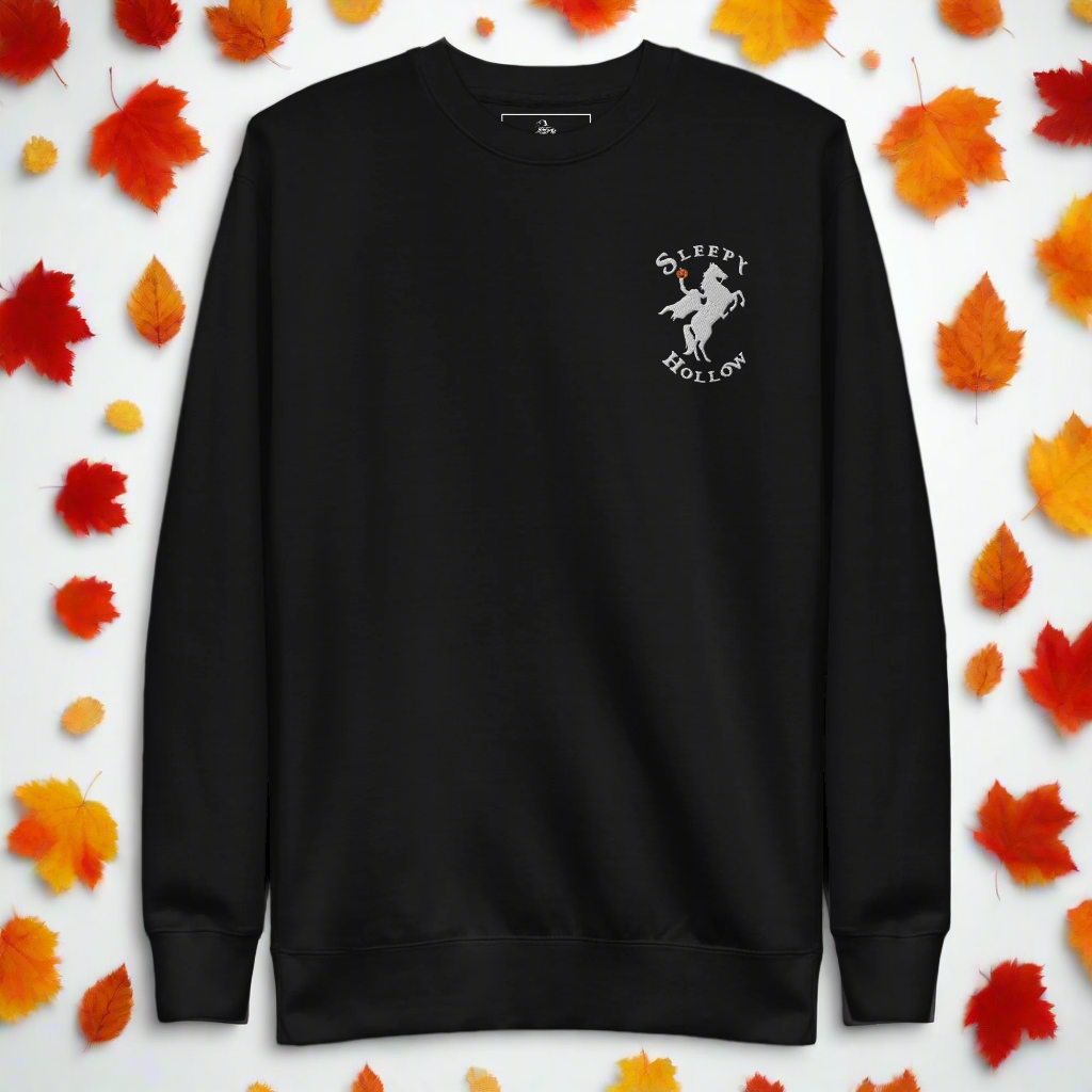 Sleepy Hollow Horseman | Soft-Wash Sweatshirt | Embroidered | White Variant - Syntax & Alchemy