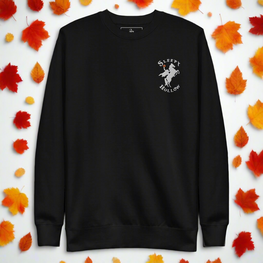 Sleepy Hollow Horseman | Soft-Wash Sweatshirt | Embroidered | White Variant - Syntax & Alchemy