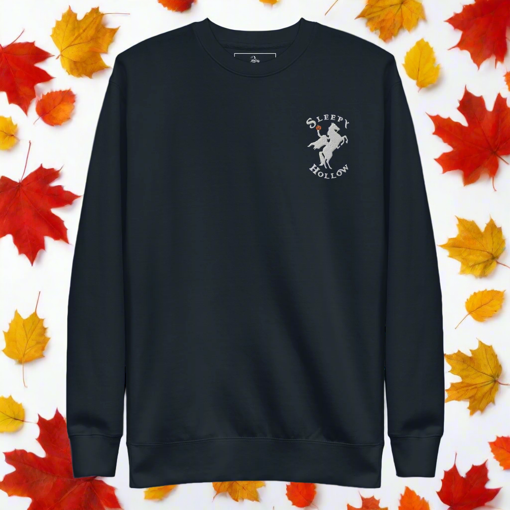 Sleepy Hollow Horseman | Soft-Wash Sweatshirt | Embroidered | White Variant - Syntax & Alchemy