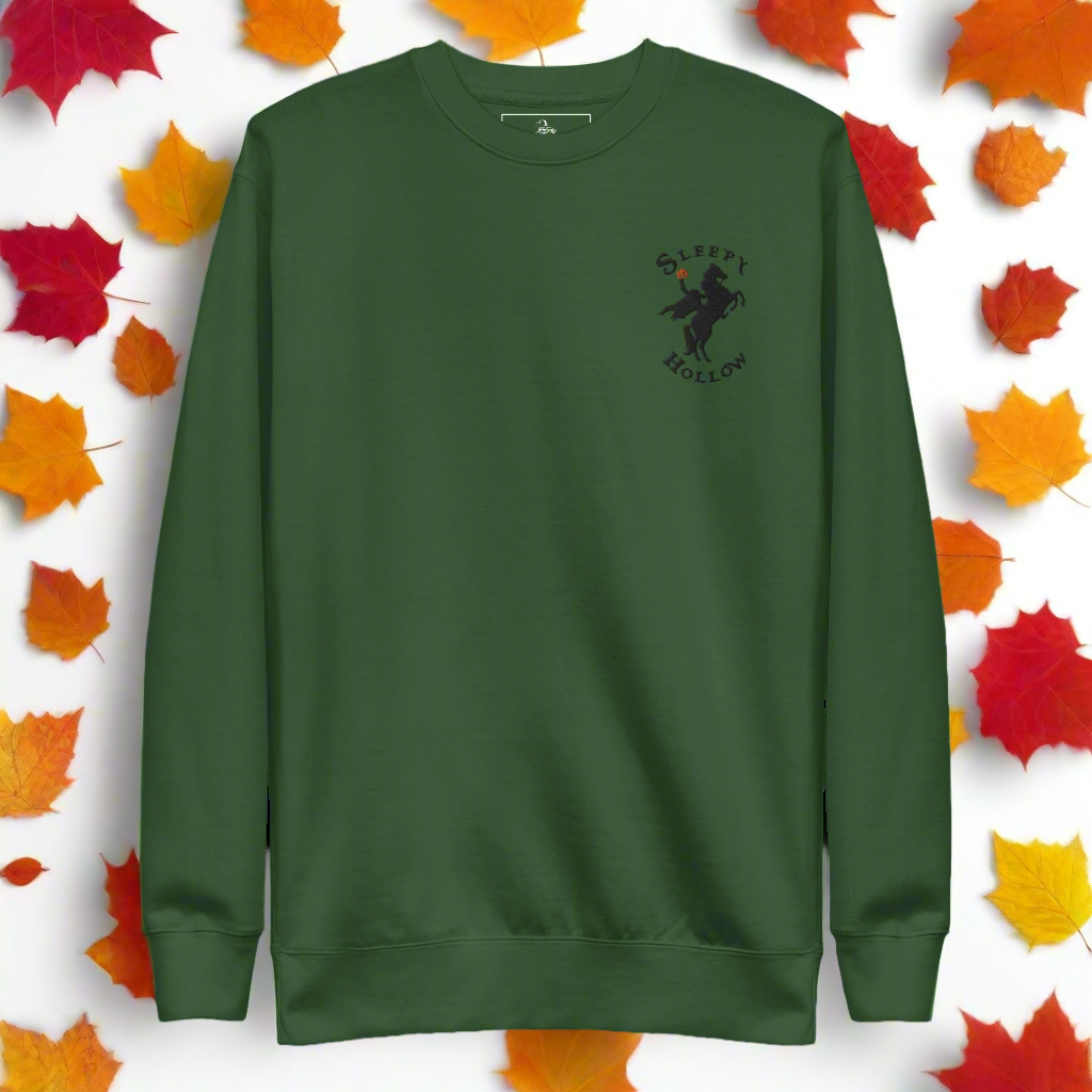 Sleepy Hollow Horseman | Soft-Wash Sweatshirt | Embroidered | Black Variant - Syntax & Alchemy