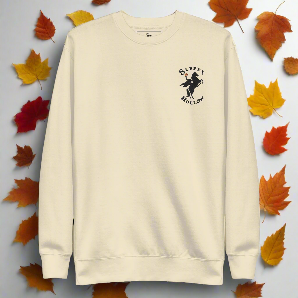 Sleepy Hollow Horseman | Soft-Wash Sweatshirt | Embroidered | Black Variant - Syntax & Alchemy
