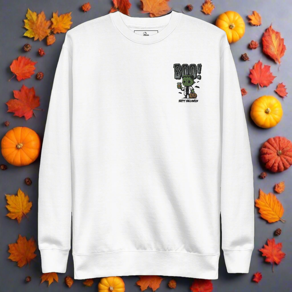 Frankenstein Boo | Soft-Wash Sweatshirt | Embroidered - Syntax & Alchemy