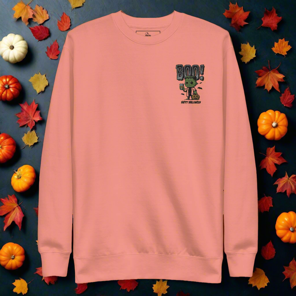 Frankenstein Boo | Soft-Wash Sweatshirt | Embroidered - Syntax & Alchemy