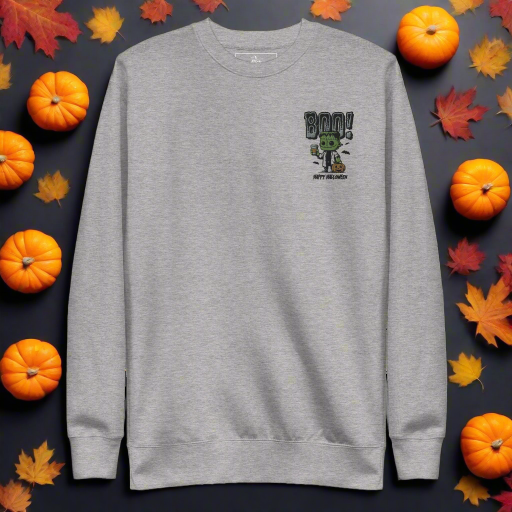 Frankenstein Boo | Soft-Wash Sweatshirt | Embroidered - Syntax & Alchemy