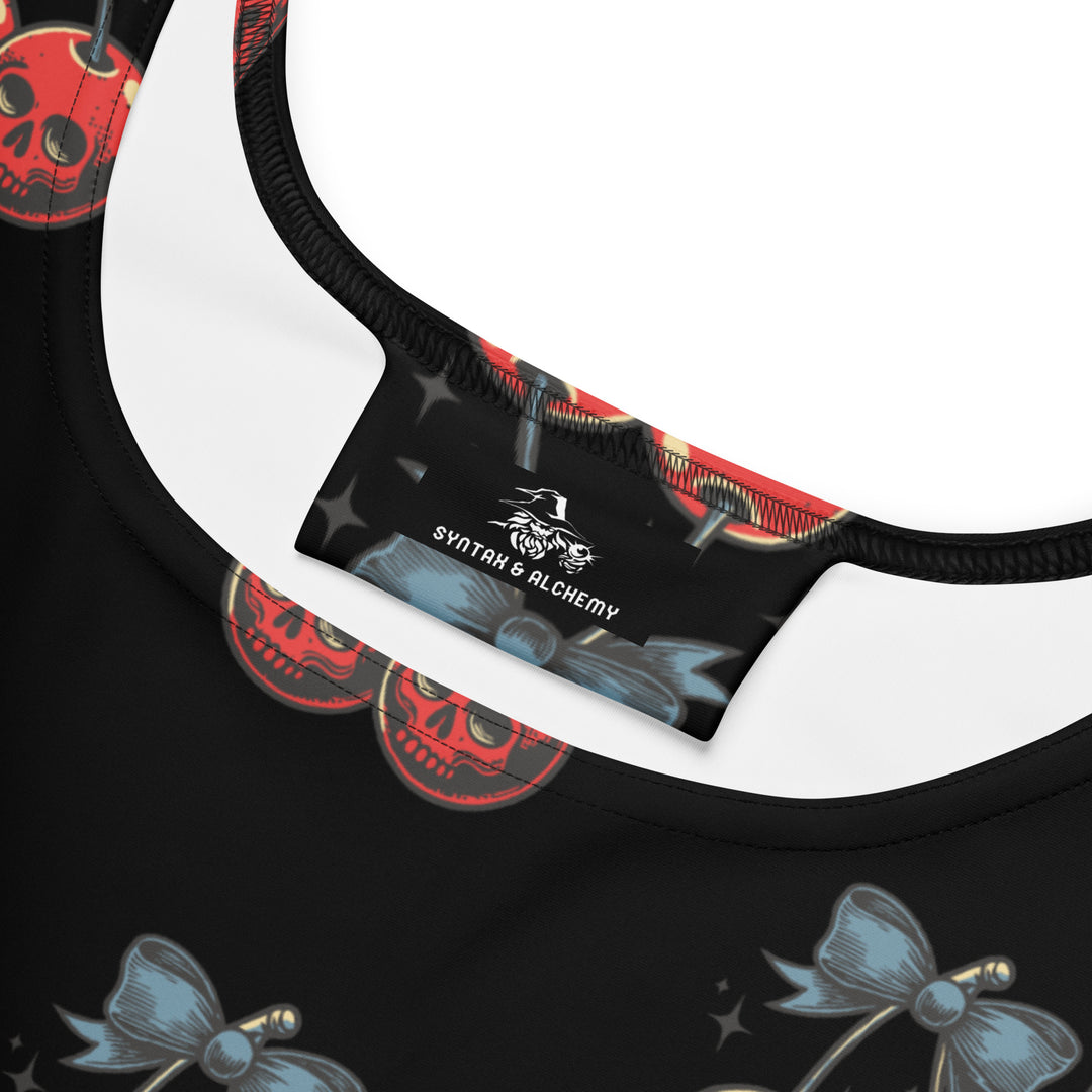 Cherry Skull Flavor | Spandex-Blend Skater Dress - Syntax & Alchemy