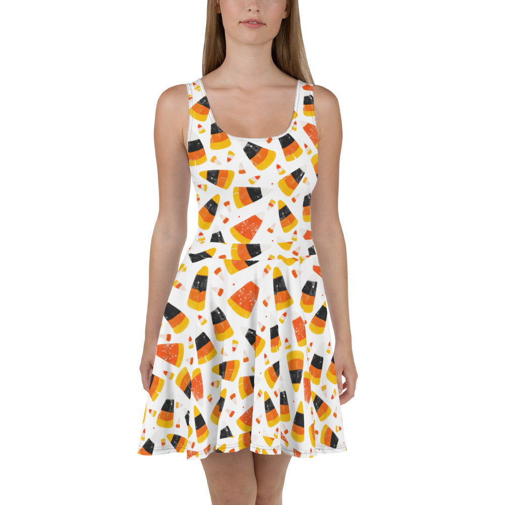 Candy Corn | Spandex-Blend Skater Dress - Syntax & Alchemy