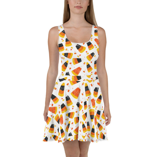 Candy Corn | Spandex-Blend Skater Dress - Syntax & Alchemy