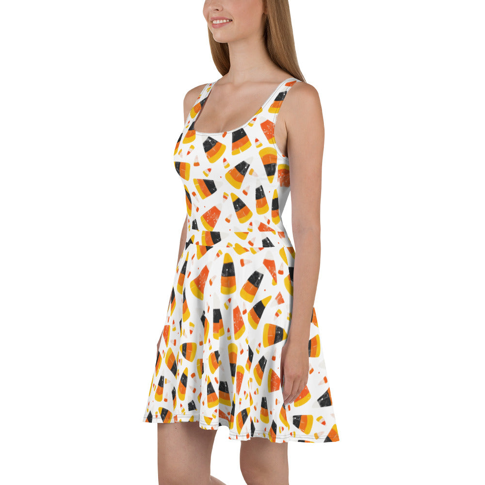 spandex skater dress Candy Corn | Spandex-Blend Skater Dress