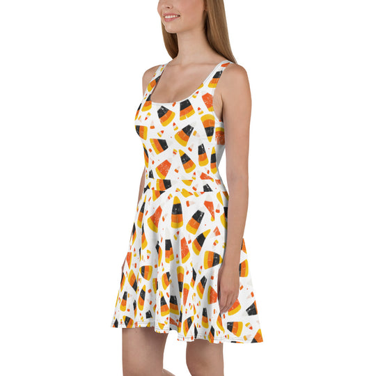 Candy Corn | Spandex-Blend Skater Dress - Syntax & Alchemy