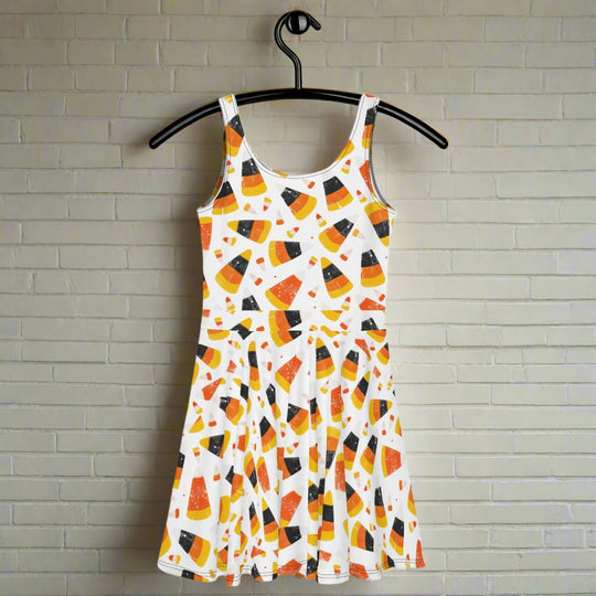 Candy Corn | Spandex-Blend Skater Dress - Syntax & Alchemy