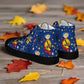 Twitchy Witchy Girl | Men & Boys High Top Canvas Sneakers | Blue Variant Men's High Top Sneakers Syntax & Alchemy