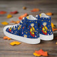 Twitchy Witchy Girl | Men & Boys High Top Canvas Sneakers | Blue Variant Men's High Top Sneakers Syntax & Alchemy