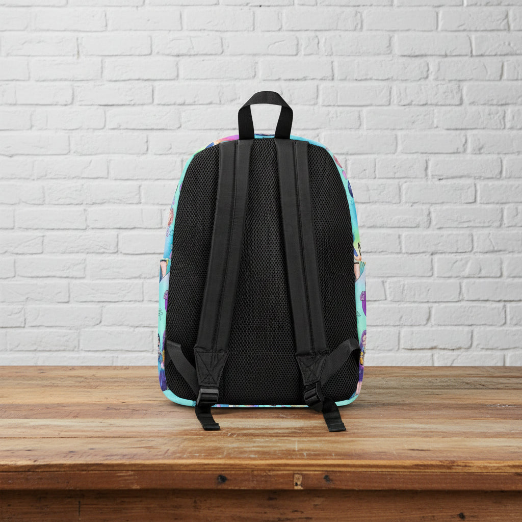 K-Pop Demon Hunter x Huntrix Edition | Ergonomic Backpack - Syntax & Alchemy - • All-over-print type. • Designed For Unisex.• Classic and smooth zipper closure.• Made of high-quality polyester fabric.• Suggested Designed File Size: 4800 x 4800px, 200dpi.• Designed files format: JPEG/PNG, only in RGB color modes.• Ultra-large interior capacity for the storage of daily must-haves.