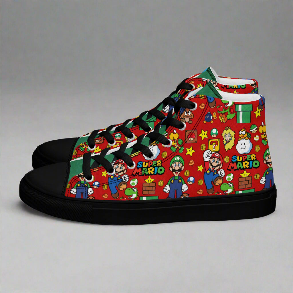 Super Mario Bros | Men & Boys High Top Sneakers - Syntax & Alchemy