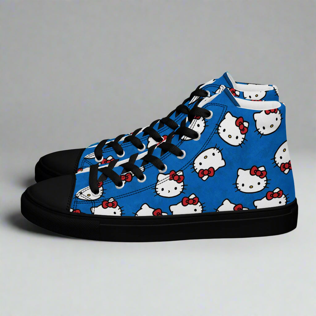 Hello Kitty Cat | Women & Girls High Top Sneakers | Blue Variant - Syntax & Alchemy