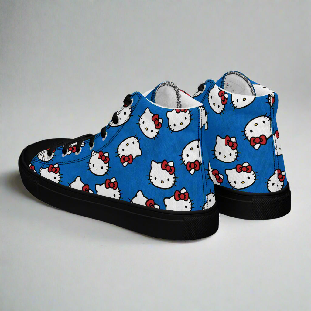 Hello Kitty Cat | Women & Girls High Top Sneakers | Blue Variant - Syntax & Alchemy