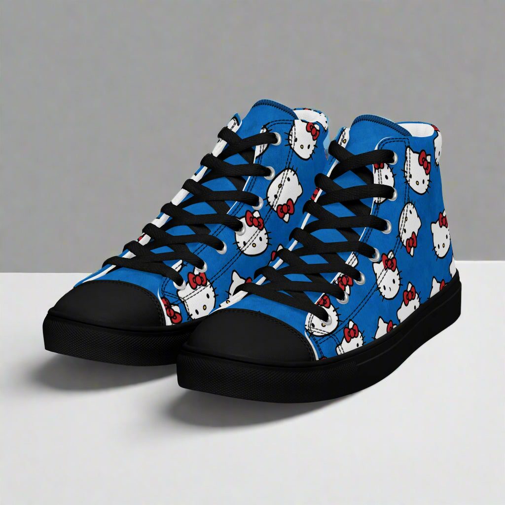 Hello Kitty Cat | Women & Girls High Top Sneakers | Blue Variant - Syntax & Alchemy