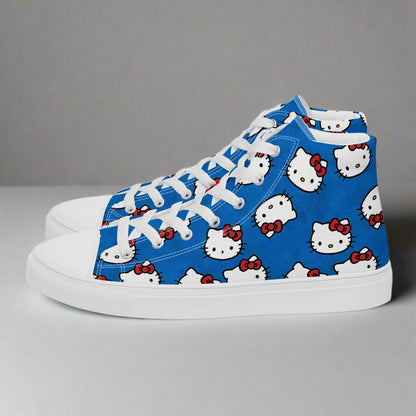 Hello Kitty Cat | Women & Girls High Top Sneakers | Blue Variant - Syntax & Alchemy