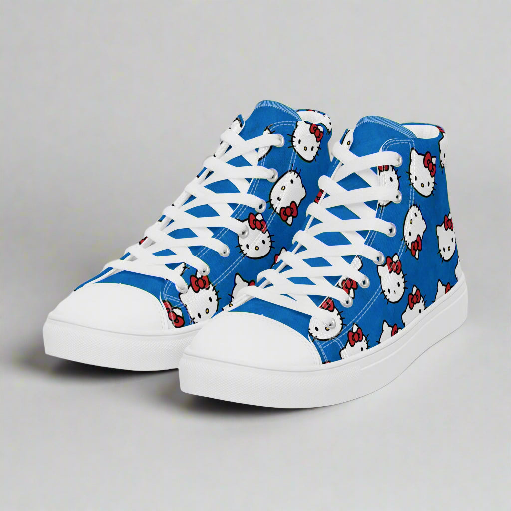Hello Kitty Cat | Women & Girls High Top Sneakers | Blue Variant - Syntax & Alchemy