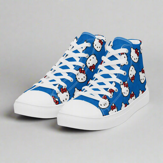 Hello Kitty Cat | Women & Girls High Top Sneakers | Blue Variant - Syntax & Alchemy