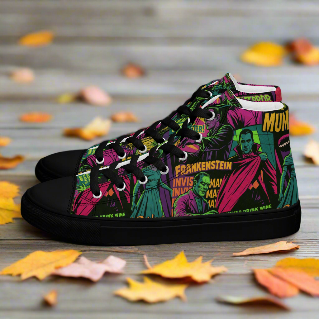 Universal Monsters | Women High Top Sneakers - Syntax & Alchemy