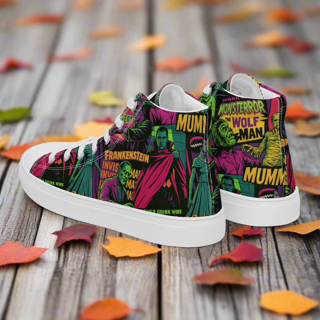Universal Monsters | Women High Top Sneakers - Syntax & Alchemy