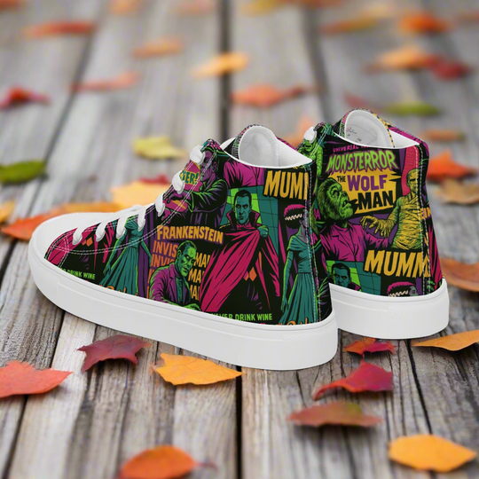 Universal Monsters | Men High Top Sneakers - Syntax & Alchemy