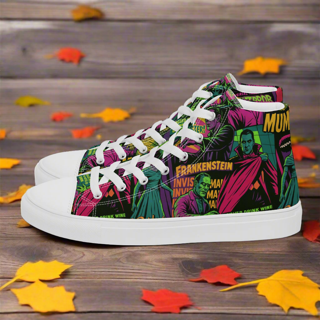 Universal Monsters | Men High Top Sneakers - Syntax & Alchemy