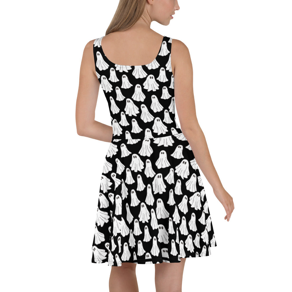 We Are Ghosts | Spandex-Blend Skater Dress - Syntax & Alchemy