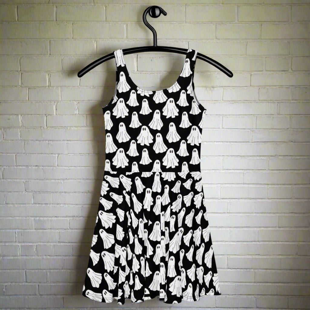 We Are Ghosts | Spandex-Blend Skater Dress - Syntax & Alchemy