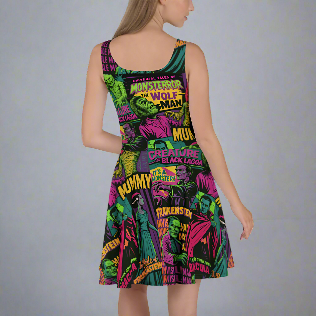 Universal Monsters | Soft-Stretch Skater Dress - Syntax & Alchemy
