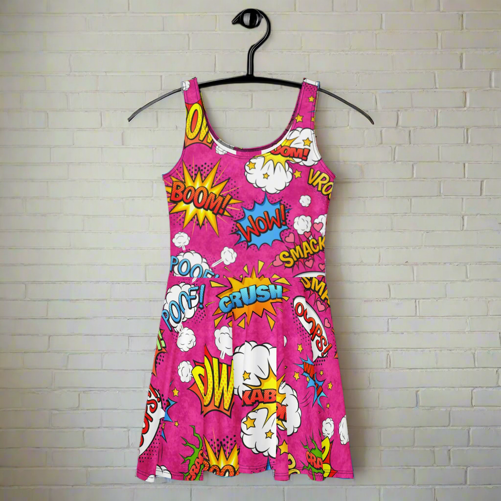 stretch skater dress Stretch Cotton Skater Dress Farm Print in , Size 2X