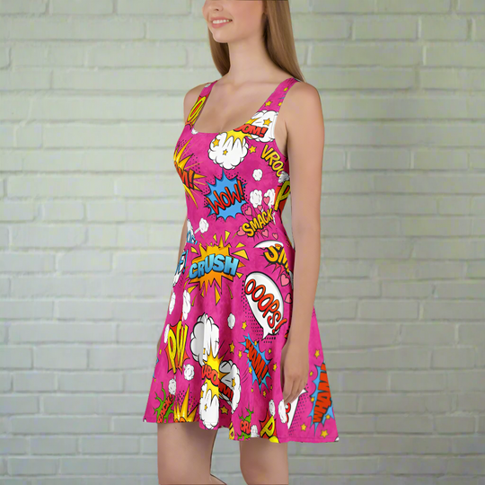 Comic Book | Soft-Stretch Skater Dress - Syntax & Alchemy