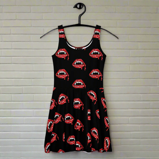Vampire Kiss | Soft-Stretch Skater Dress - Syntax & Alchemy