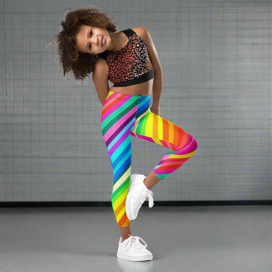 Candy Stripes | Kids Soft-Stretch Leggings - Syntax & Alchemy