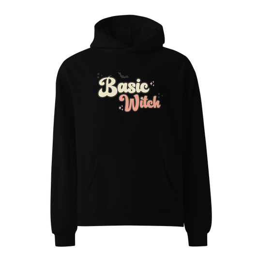 Basic Witch | Oversized Fleece Hoodie Oversized Fleece Hoodie Syntax & Alchemy Black S 