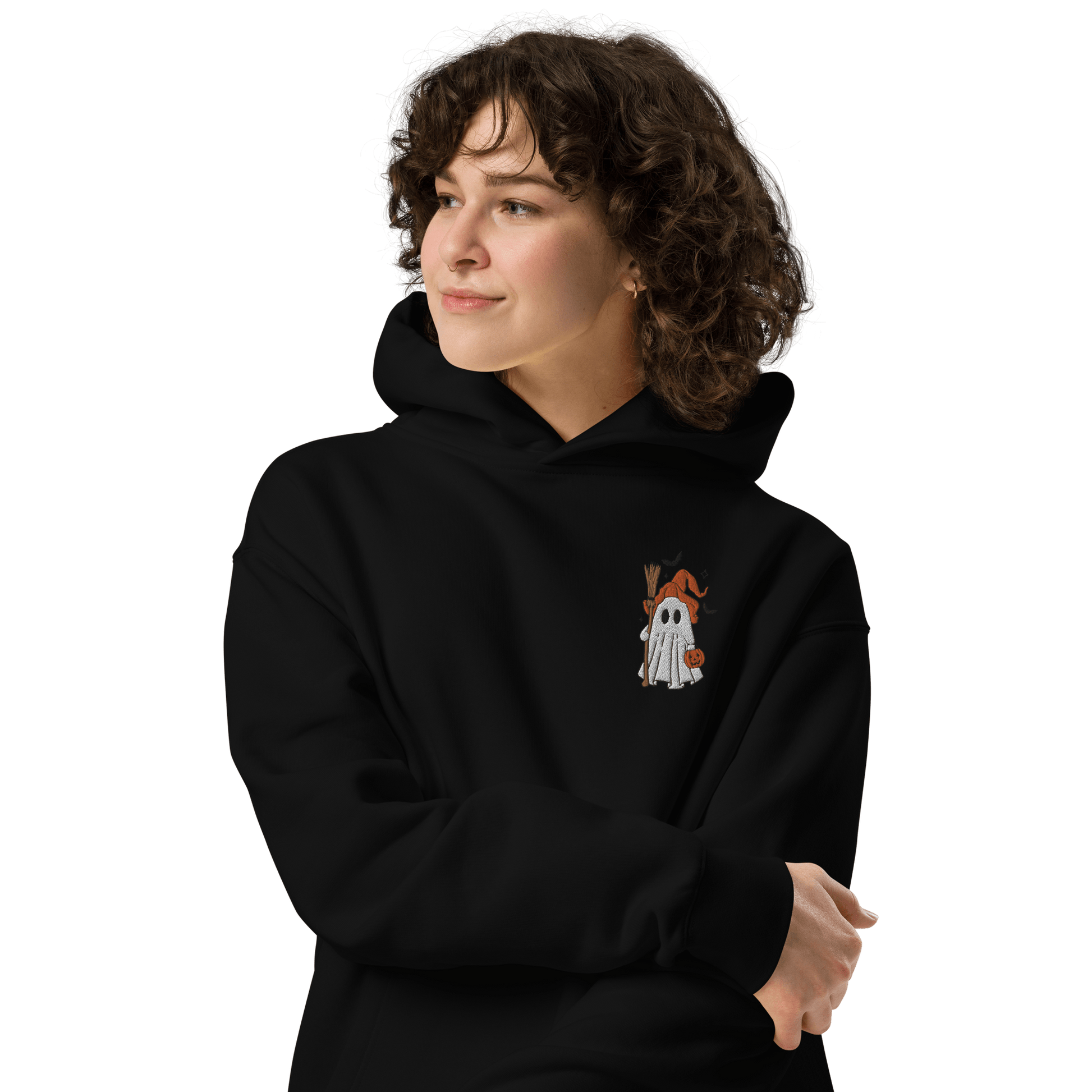 Ghost Witch | Oversized Fleece Hoodie | Embroidered Oversized Fleece Hoodie Syntax & Alchemy   