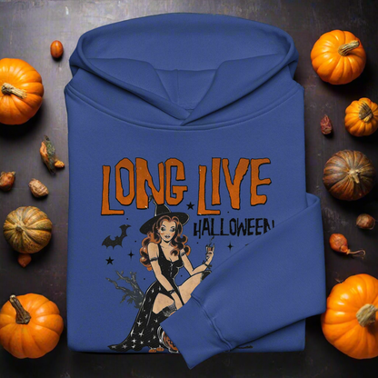 Long Live Halloween | Oversized Fleece Hoodie Oversized Fleece Hoodie Syntax & Alchemy Cobalt S 