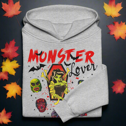 Monster Lover | Oversized Fleece Hoodie Oversized Fleece Hoodie Syntax & Alchemy Athletic Heather S 