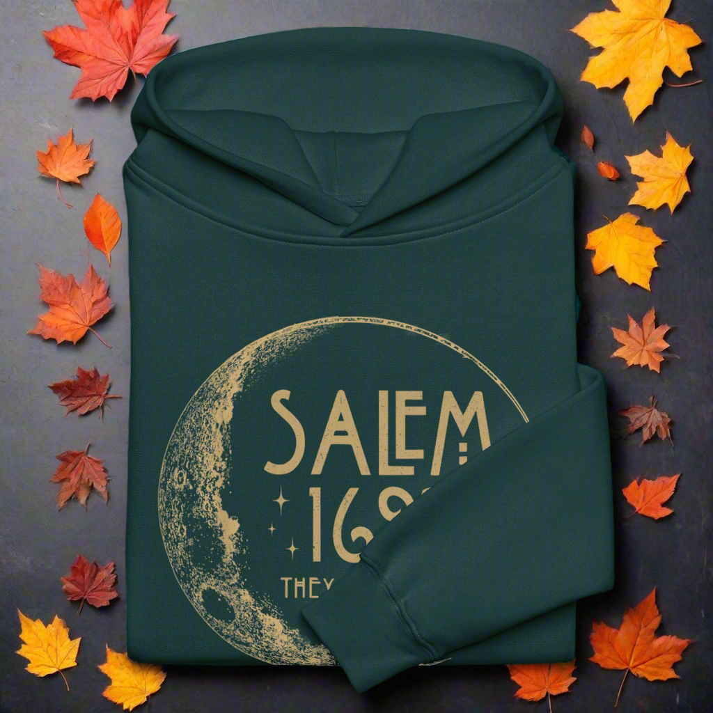 Salem 1692 | Oversized Fleece Hoodie Oversized Fleece Hoodie Syntax & Alchemy Pine Green S 