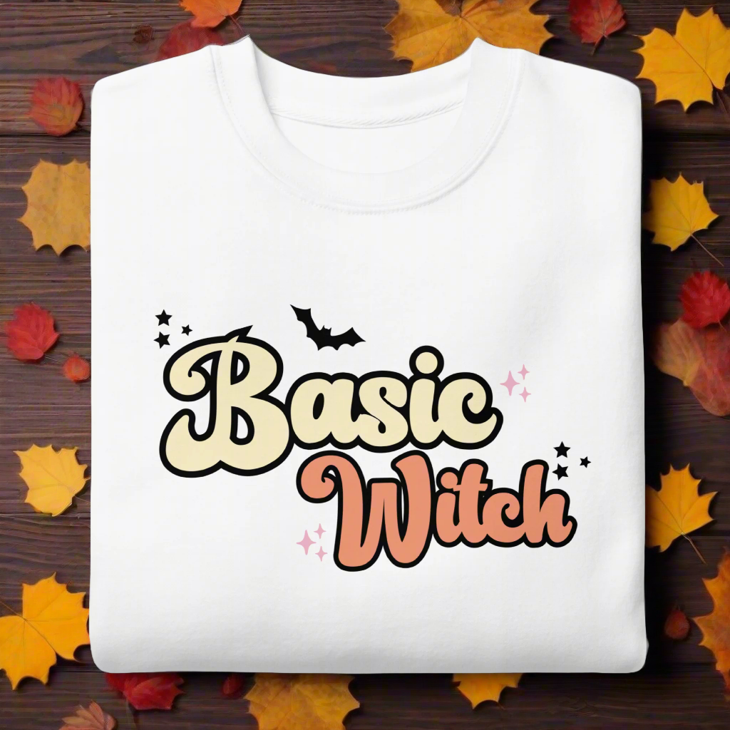 Basic Witch | Soft-Wash Sweatshirt Soft-Wash Sweatshirt Syntax & Alchemy White S 