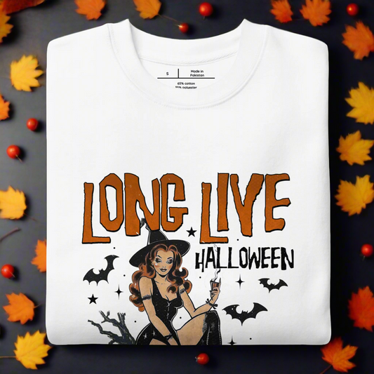 Long Live Halloween | Soft-Wash Sweatshirt Soft-Wash Sweatshirt Syntax & Alchemy White S 