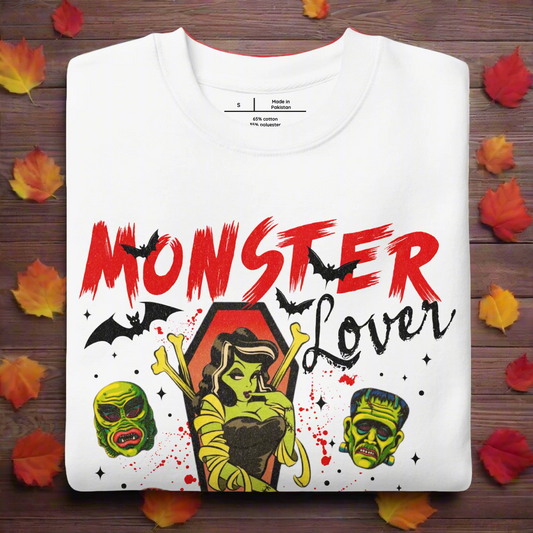 Monster Lover | Soft-Wash Sweatshirt Soft-Wash Sweatshirt Syntax & Alchemy White S 