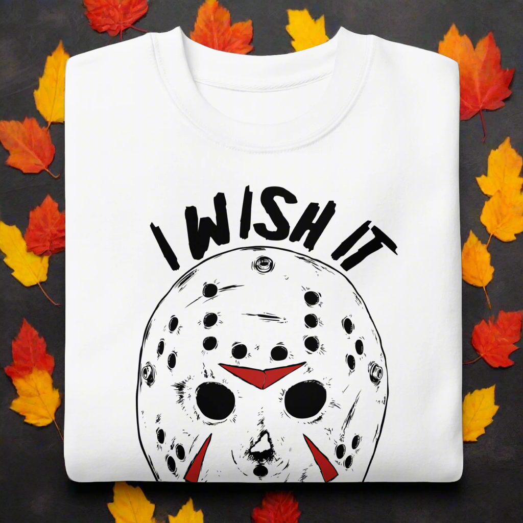 Wish It Was Friday 13th | Soft-Wash Sweatshirt Soft-Wash Sweatshirt Syntax & Alchemy White S 