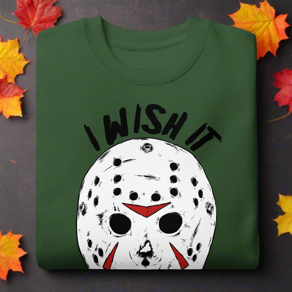 Wish It Was Friday 13th | Soft-Wash Sweatshirt Soft-Wash Sweatshirt Syntax & Alchemy Forest Green S 