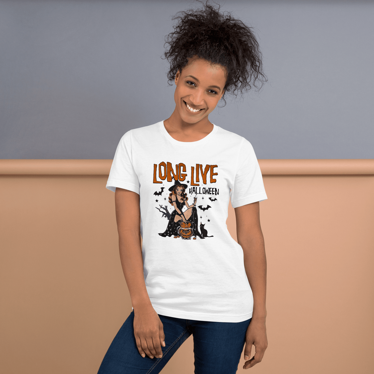 Long Live Halloween | Airlume Cotton T-Shirt Women's T-Shirt Syntax & Alchemy   