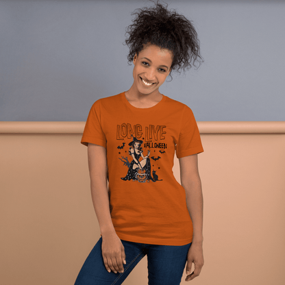 Long Live Halloween | Airlume Cotton T-Shirt Women's T-Shirt Syntax & Alchemy   