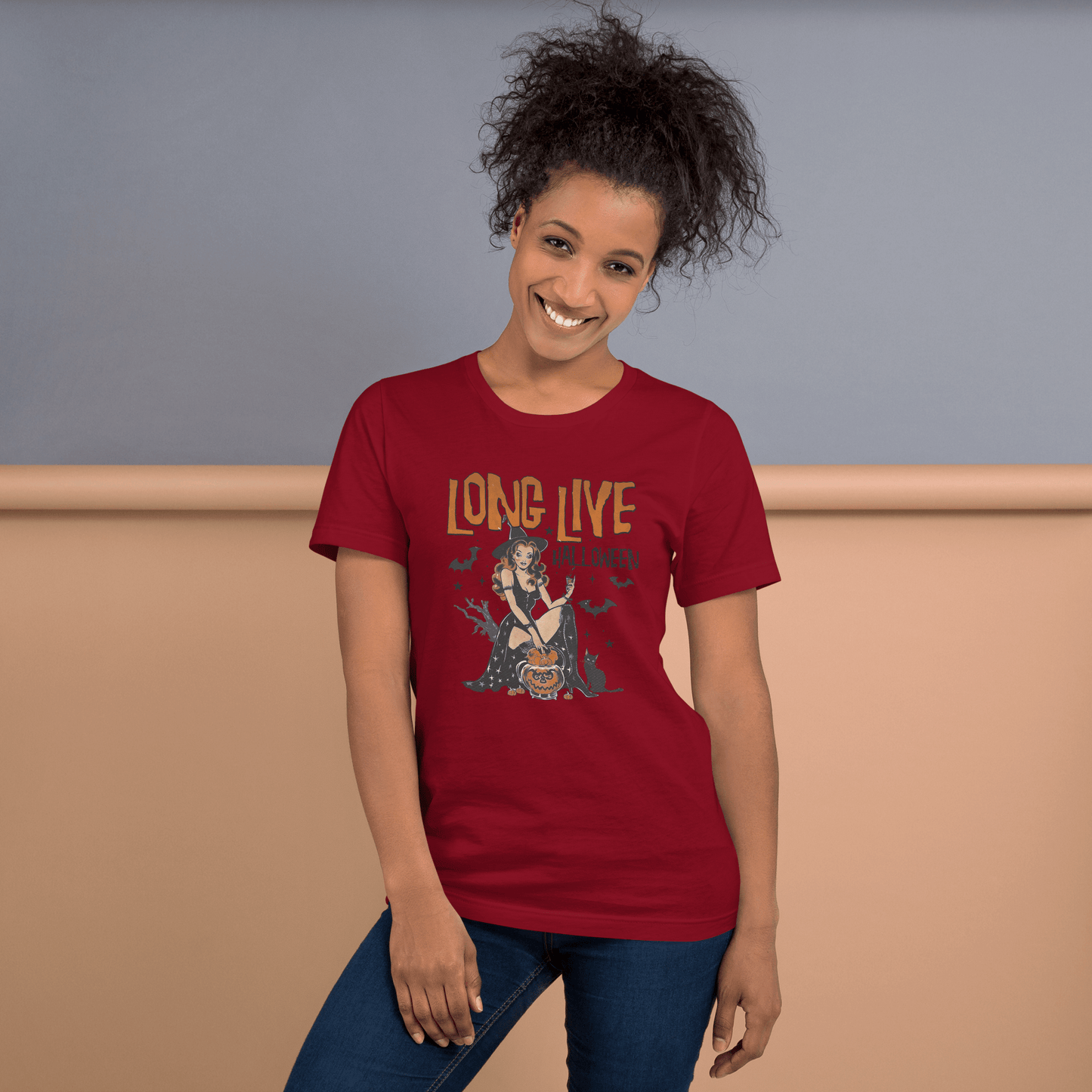 Long Live Halloween | Airlume Cotton T-Shirt Women's T-Shirt Syntax & Alchemy   